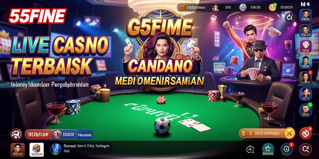 Tampilan gameplay seru di aplikasi Live Casino 55FIVE.