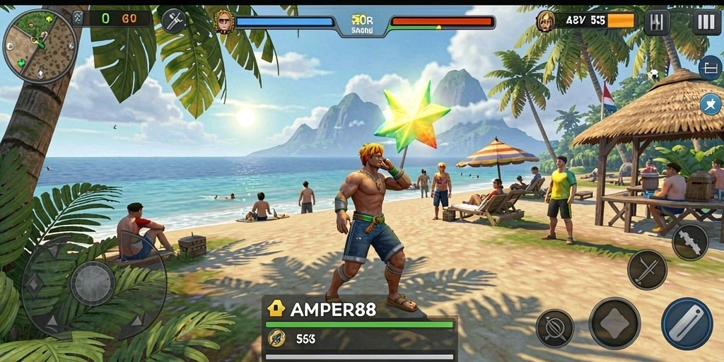 Gameplay seru AMPER88 dengan karakter lucu dan tantangan menarik.
