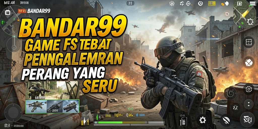 Tampilan gameplay menarik dari BANDAR99 yang menunjukkan aksi FPS.