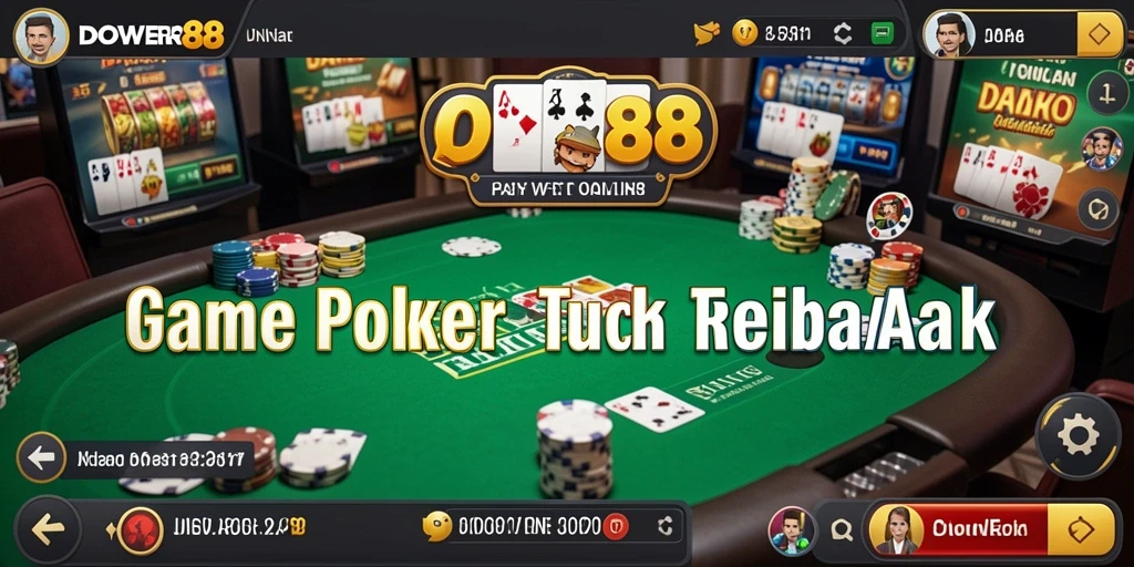Tampilan screenshot DOWER88 yang menunjukkan aksi permainan poker yang seru.