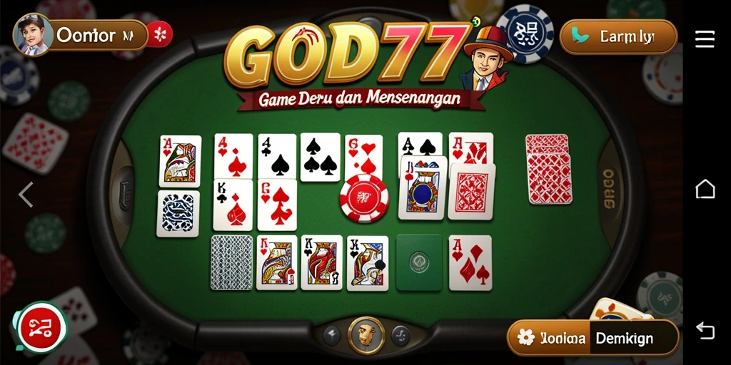 Tampilan gameplay GOD77 yang seru dan penuh tantangan dalam permainan Domino.