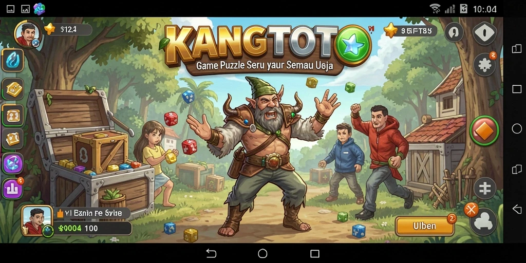 Tampilan gameplay seru KANGTOTO dengan berbagai teka-teki menantang.