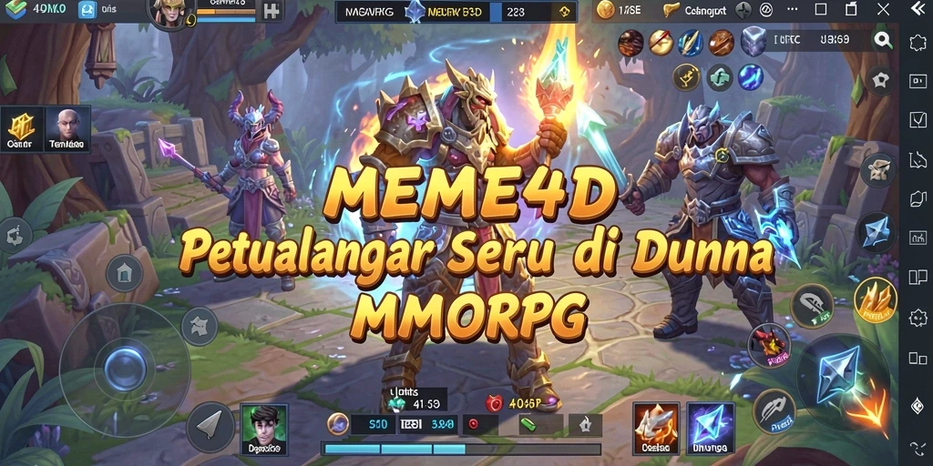 Tampilan gameplay MEME4D yang menarik dan penuh warna.