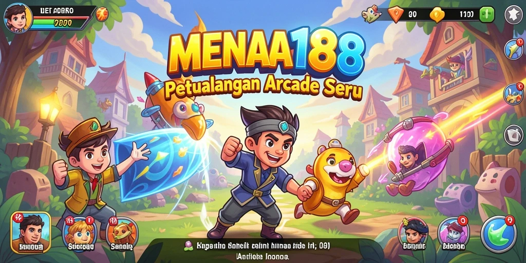 Screenshot gameplay MENARA188 yang menampilkan suasana arcade yang seru.
