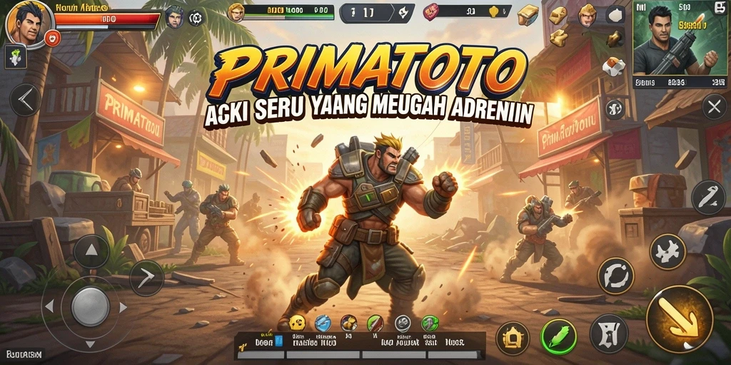 Tampilan gameplay menegangkan dari PRIMATOTO yang penuh aksi.