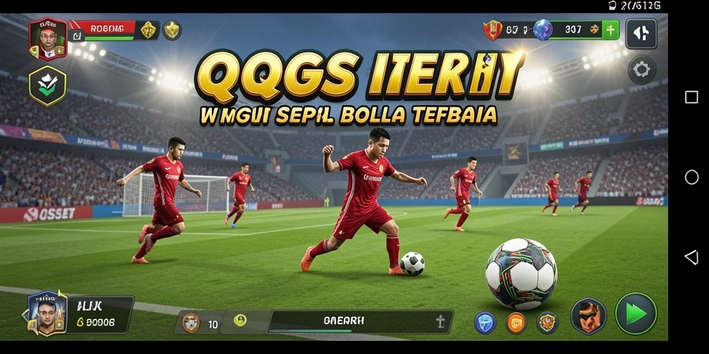 Screenshot permainan QQSLOT dengan gameplay sepak bola yang menarik.