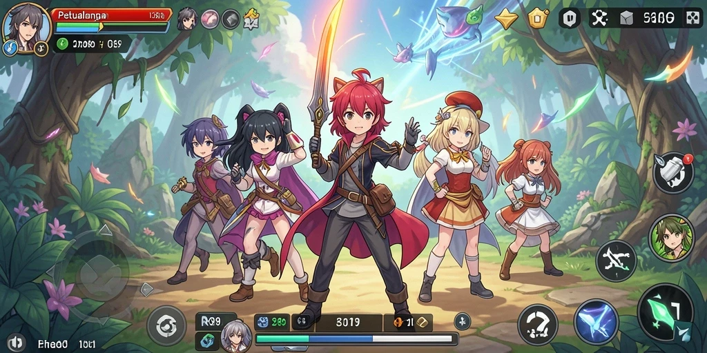 Gameplay Anime menarik di RR89 dengan karakter berwarna dan petualangan seru.