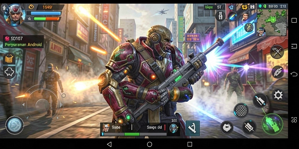 Tampilan gameplay menarik dari SD107 dengan strategi mendalam.