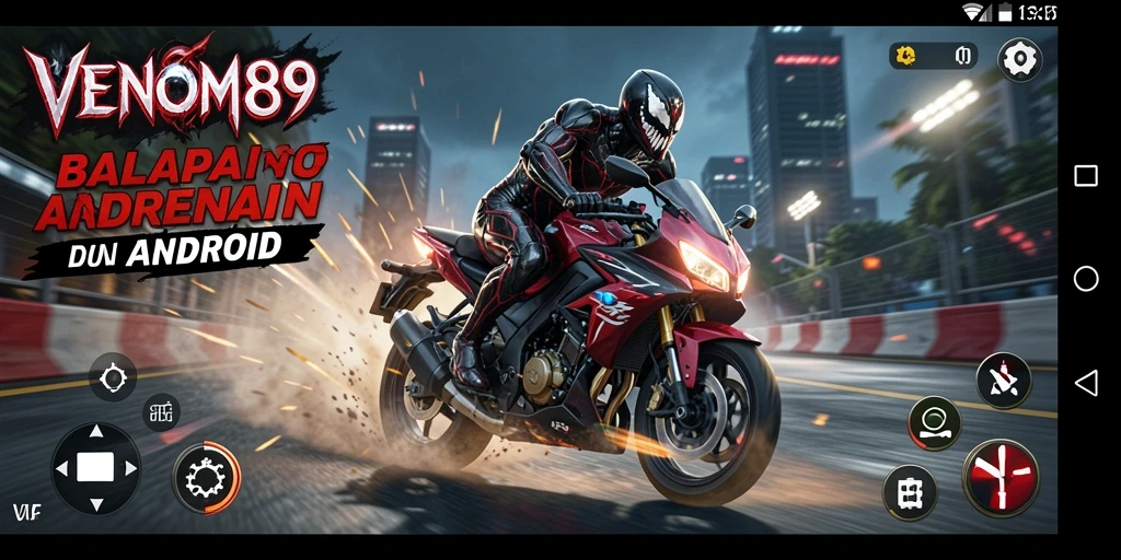 Tampilan gameplay balapan motor yang mendebarkan
